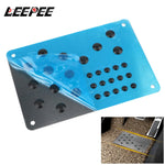 Car Floor Mat Foot Heel Scuff Plate Non-slip Carpet Patch Auto Alloy Silver Cover Anti-skid Pad Univ