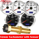 52mm Marine Diesel Tachometer | Waterproof LCD Tach Hour Meter for Boat Engine