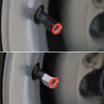 DSYCAR 4Pcs Zinc Alloy Albania Flag Car Tire Valve Caps | Tire Valve Stem Covers with lifestyle view