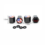 DSYCAR 4Pcs/Set Zinc Alloy Puerto Rico Flag Tire Valve Stem Caps | Car Tire Stem Air Val detail view
