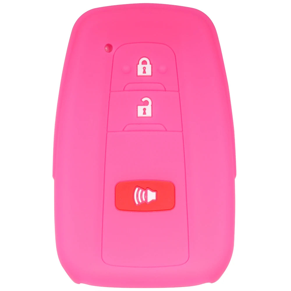 Suitable for Toyota Rav4 Corolla Camry Highlander Prius Car Key Case Silicone Key Fob Cover Remote Control Alarm Key Protector