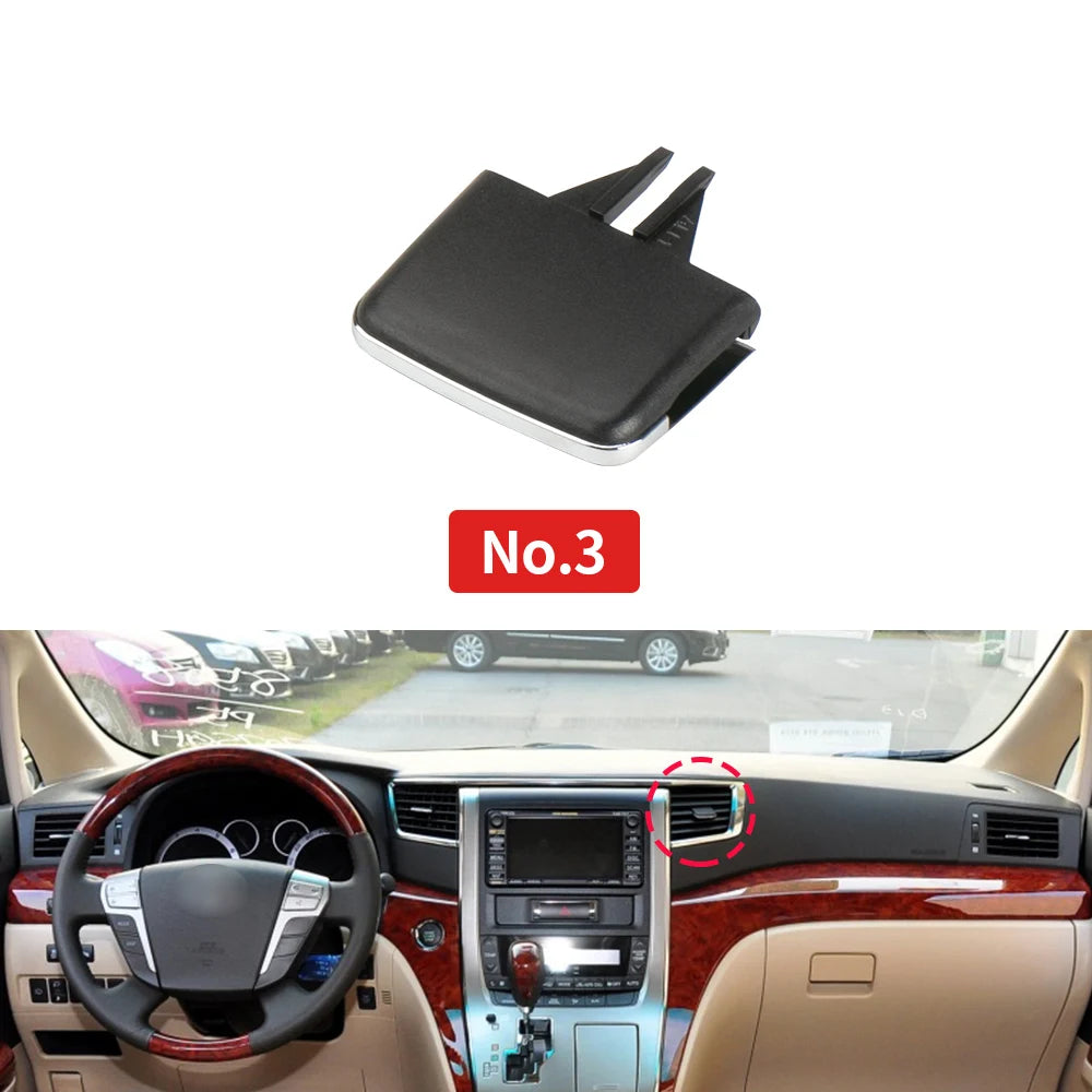 Car Front Air Conditioning Grille AC Vent Outlet Tab Air Conditioning Leaf Adjust Clip Repair Kit for Toyota Alplard