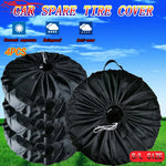 Spare Tire Cover Storage Bag Set | 4-Pack Polyester Car Wheel Protection Covers