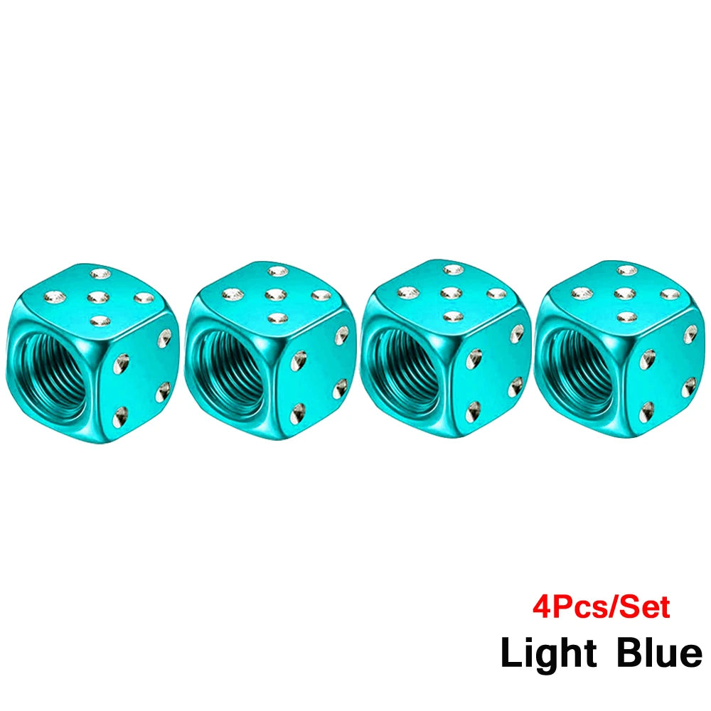 AUTCOAT 4Pcs Aluminum Alloy Tire Valve Stem Dust Caps | Set of 4 for Car Truck Motorc lifestyle view