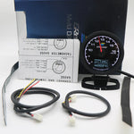 Universal 2.5 Inch 62mm 7 Color LCD Gauge | Water Temp Oil Pressure RPM Tachometer wit close-up view