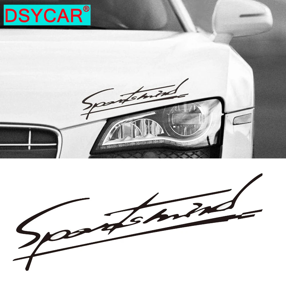 DSYCAR Car Sticker Sports Mind Body Headlight Personalized Light Eyebrow Decals | Auto Decor Car Acc