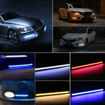4x Universal Vehicle Led Strip 17CM COB Car Led Strip For Auto DRL Daytime Running Light External Waterproof Styling 12V Led Bar