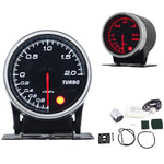 52mm Auto Gauge Meter Set with Electronic Sensors | 7 Color LED close-up view