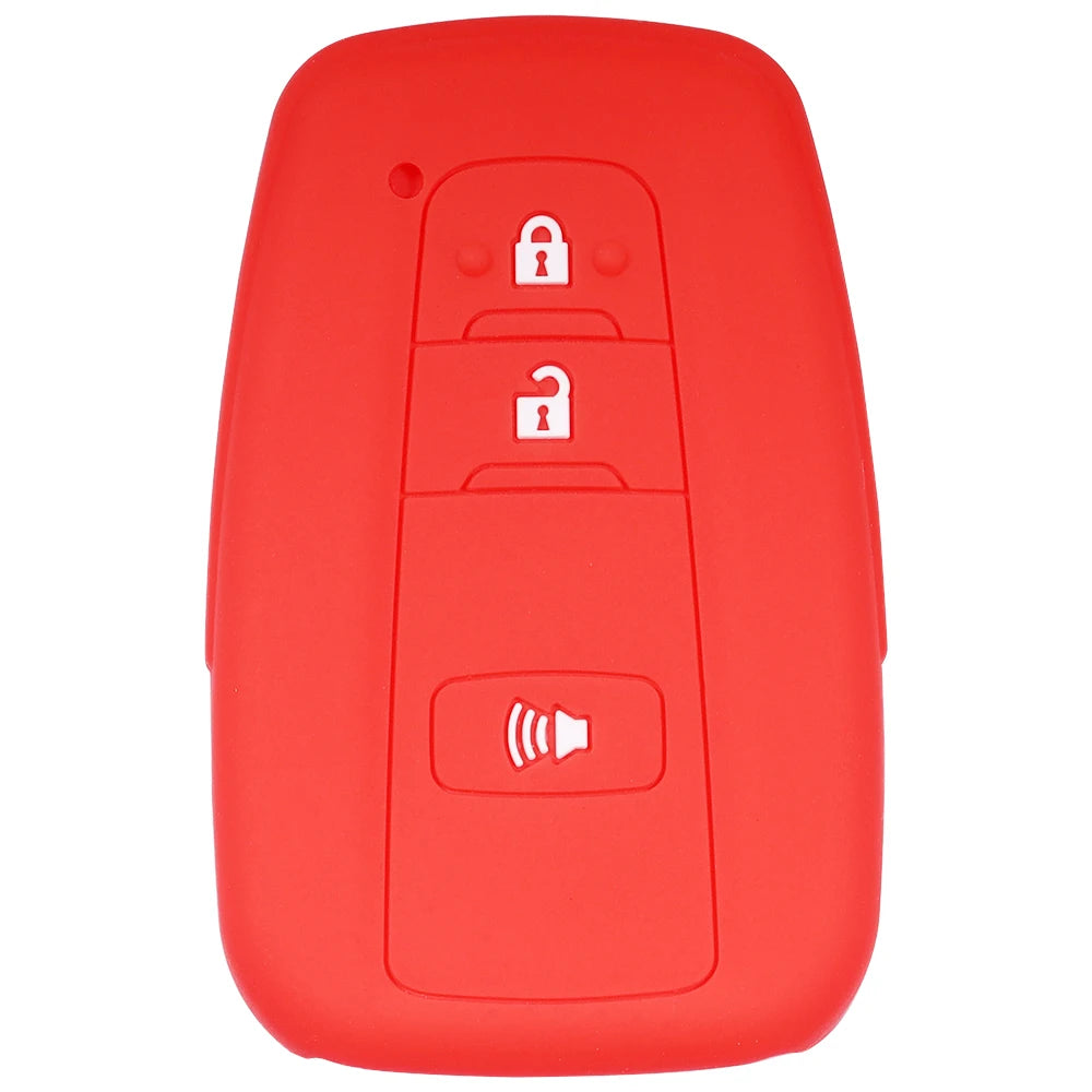 Suitable for Toyota Rav4 Corolla Camry Highlander Prius Car Key Case Silicone Key Fob Cover Remote Control Alarm Key Protector