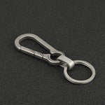 Titanium Buckles EDC Outdoor Tool Titanium Alloy Keychain Tiranium Buckle Key Ring additional angle