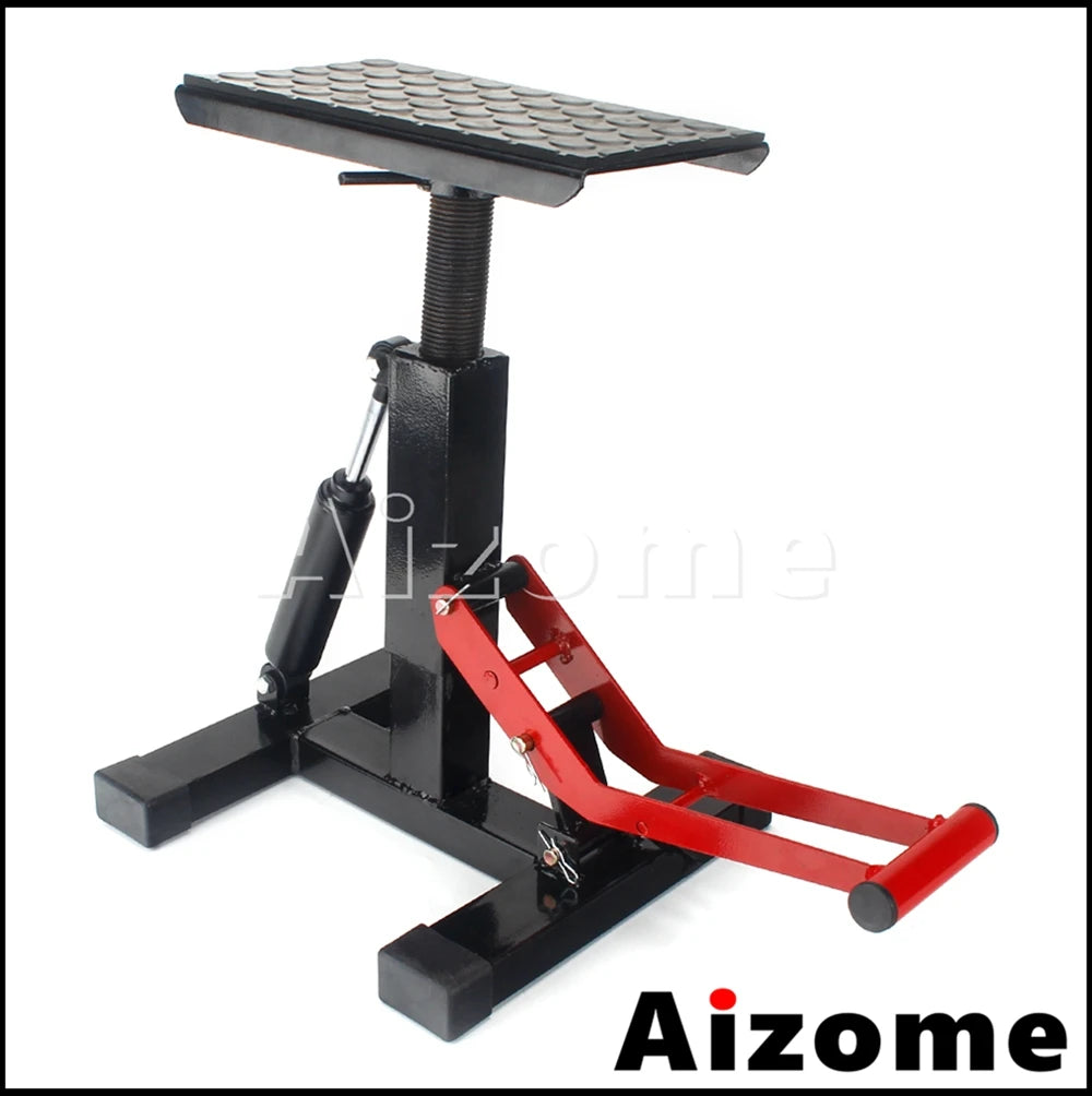330 LBS Adjustable Height Lifting Stand Motorcycle Jack Hoist Stand Lift Table For Ho lifestyle view