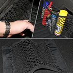 Car Back Seat Mesh Storage Organizer | Universal Elastic String Net for Trunk close-up view