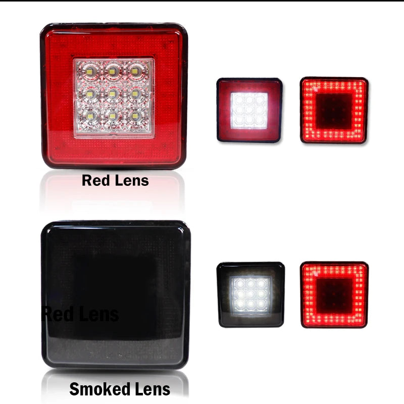 iJDM 2'' Hitch Receiver Brake Lamp,Tail Lamp,Reverse Light for Truck SUV Trailer Equi alternate view