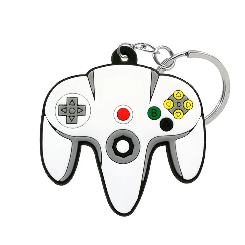 1PCS PVC new style Game Machine Keychain & Keyring Cute Gamepad Joystick Key Chain Key close-up view
