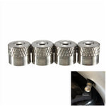 DSYCAR 4Pcs/Lot Aluminum Knurling Tire Valve Stem Caps | Dustproof Car Air Valve Cove lifestyle view