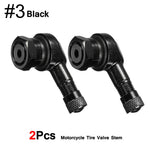 DSYCAR 2Pcs 90 Degree CNC Motorcycle Tire Valve Stems | Universal Leak-Proof Aluminum lifestyle view