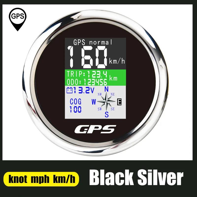 85mm GPS Speedometer with Antenna | Waterproof TFT Display for Boat Car Yacht alternate view