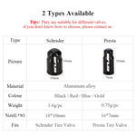 2pcs GUB Aluminum CNC Bicycle Tire Valve Cap MTB Road Bike Tube Tyre Gas Nozzle Cover fo detail view