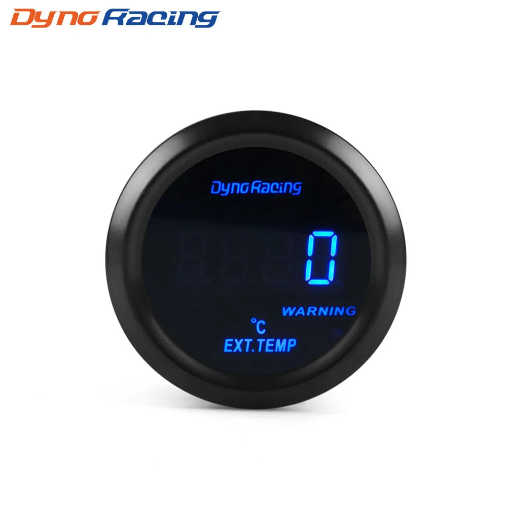 Dynoracing 2" 52mm Digital Exhaust Gas Temp Gauge | Blue LED Car EGT Meter with Sensor