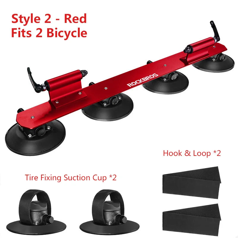 ROCKBROS Vacuum Suction Roof-Top Bike Carrier | Universal Car Rack for MTB and Road B alternate view