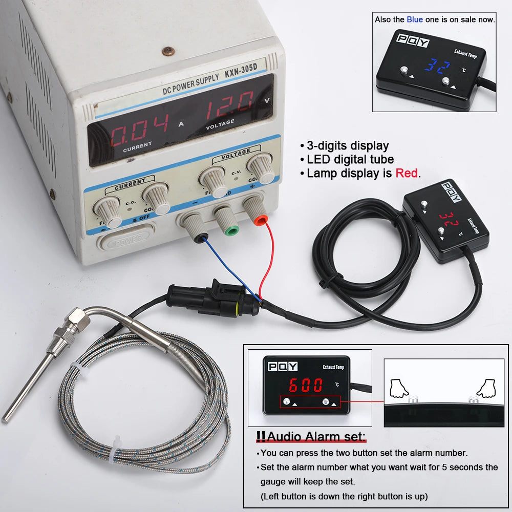 Exhaust Gas Temperature Gauge Digital with Sensor | EGT Monitor Kit for 4WD Hilux Pat lifestyle view
