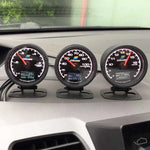 Universal 2.5 Inch 62mm 7 Color LCD Gauge | Water Temp Oil Pressure RPM Tachometer with Sensor