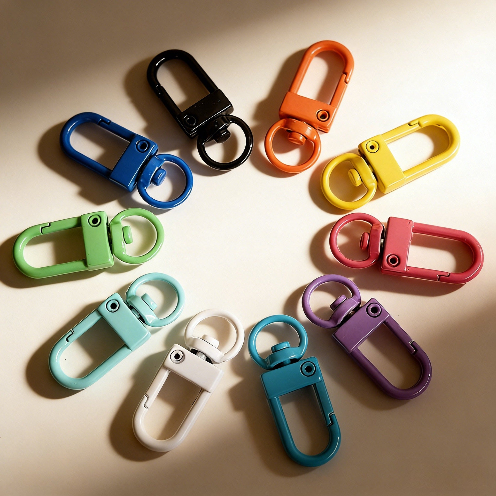 Colorful Door-Shaped Alloy Keychain Charm | DIY Bag Pendant and Rotating Hook Accessory