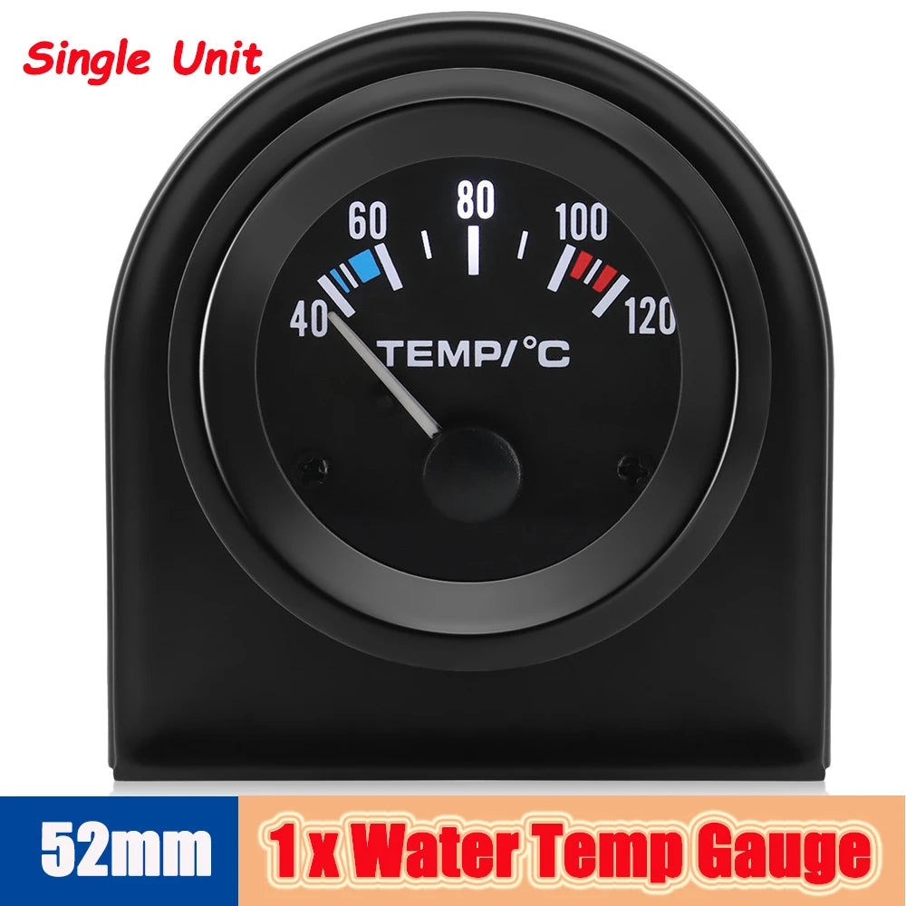 52mm Auto Gauge Kit with Sensor | LED Digital Oil Temp, Water Temp, Oil Pressure, Fuel L detail view