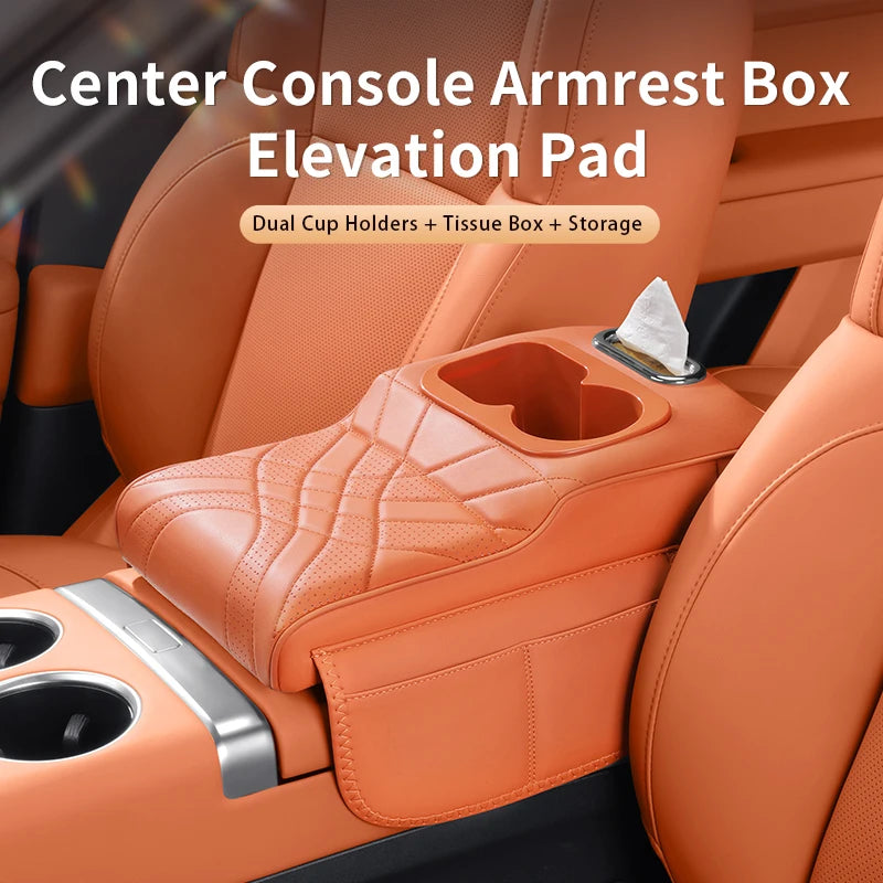 Car Center Console Armrest Cushion Cover For ‌GEELY EX5 EX2 Monjaro Tugella Storage Bag 2 Cup Holder Tissue Boxs Armrest Pad