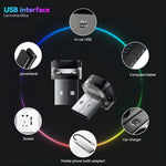Car USB LED Ambient Mood Lamp close-up view