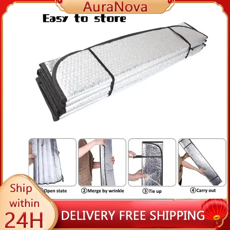 Car Windshield Sun Shade Aluminum Foil UV Protection Foldable