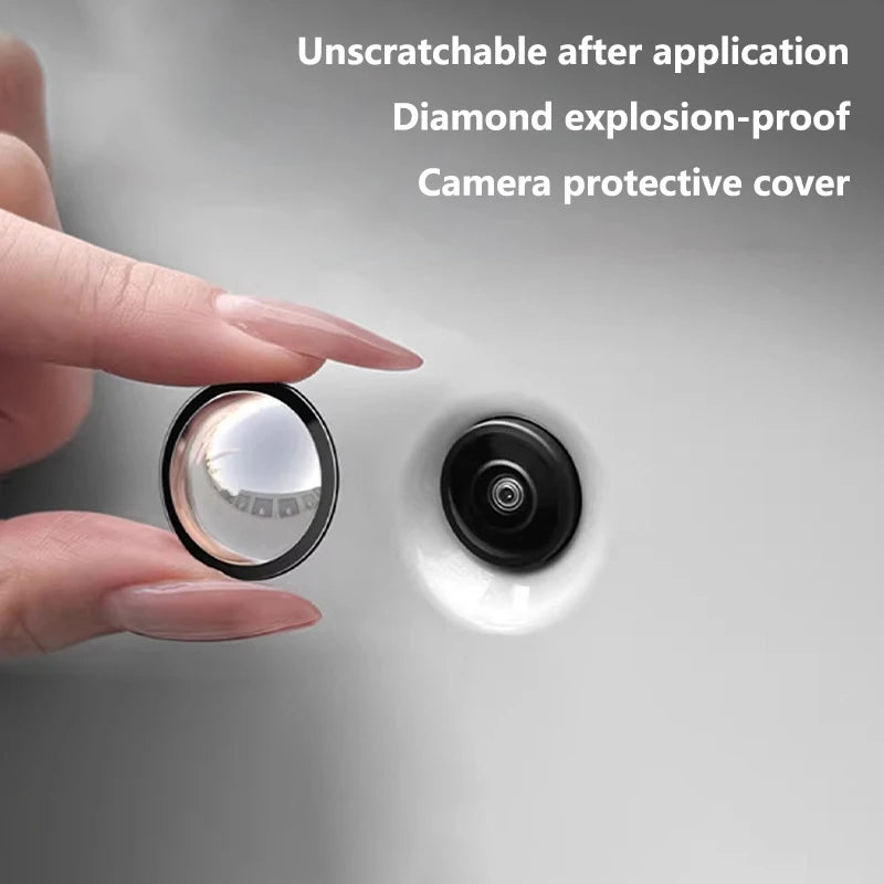 Universal Car Camera Lens Protector 2PCS Rear View Backup Camera Cover 360° Camera Protection Anti Scratch Waterproof