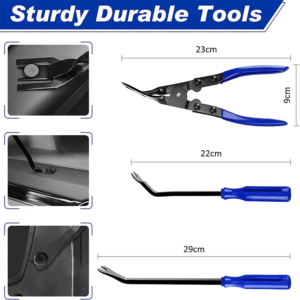 43pcs Hand Tool Set Pry Disassembly Tool Interior Door Clip Panel Trim Dashboard Remov close-up view