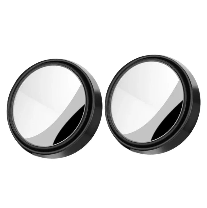 2Pcs Round Frame Convex Blind Spot Mirror Safety Driving Wide-angle 360 Degree Adjust alternate view