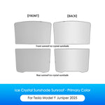 For Tesla Model Y Juniper 2025 Sunshade | Car Ice Cloth Buckle Sun Roof Visor detail view