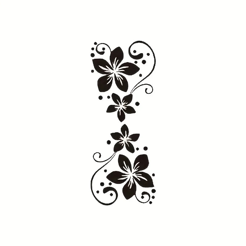 Vibrant Car Sticker Glossy Reusable Vibrant Flowers Pattern Vinyl Car Sticker Decal | close-up view