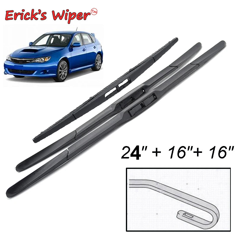 Wiper Blades Set for Subaru Impreza 2007-2014 | Front and Rear Windshield Replacement