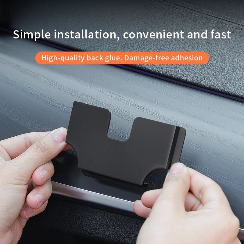 Car Card Storage Clip Car Central Control Card Slot, Business Card HolderCard Cover, C close-up view