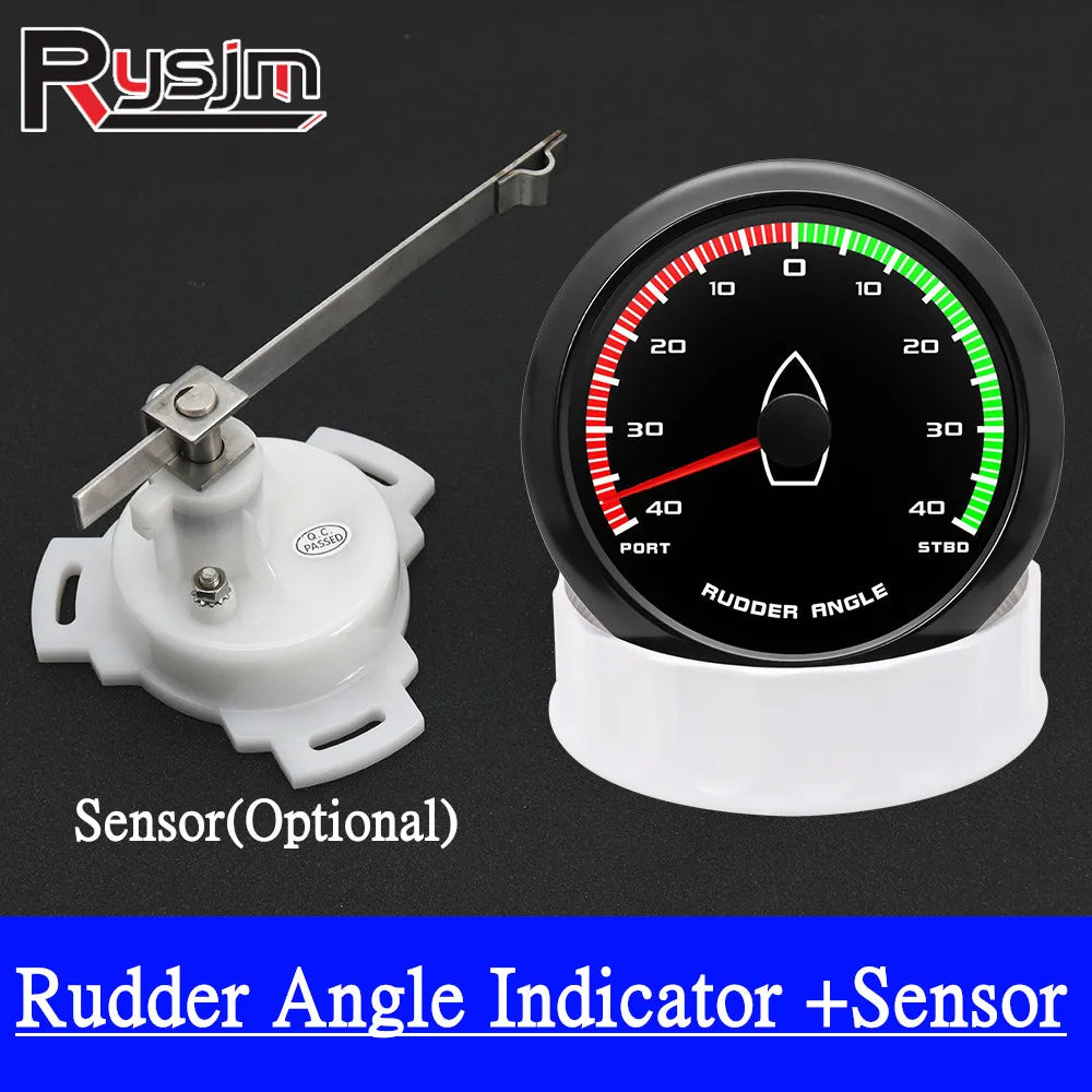 Custom 85mm Marine Boat Rudder Angle Gauge | 0-190ohm with Sensor for Ship Yacht