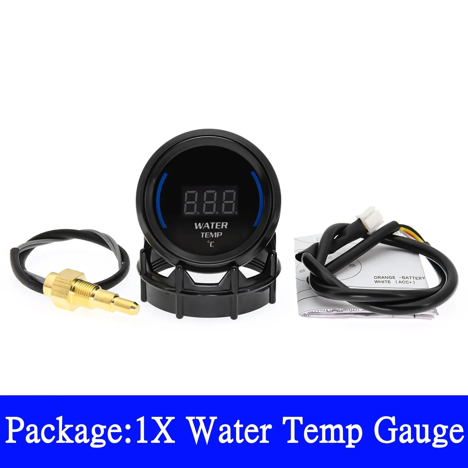 52mm Car Gauge Set | Digital Turbo Boost Water Temp Oil Pressure Voltmeter alternate view