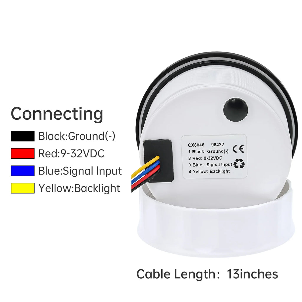 Custom 85mm Marine Boat Rudder Angle Gauge | 0-190ohm with Sensor for Ship Yacht lifestyle view