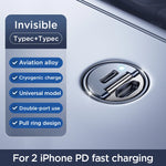 Joyroom 125W Pull Ring Car Charger USB Type-C Dual Fast Ports Fast Charging Mini Car P close-up view