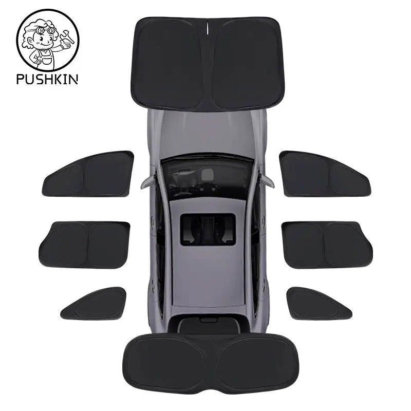 For Leapmotor C10 C16 2025 Full Black Car Sunshade Side Window Privacy Curtains | Hea lifestyle view