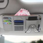 Car Sun Visor Organizer – Zippered Storage Pouch with Sunglasses Clip, Card & Ticket alternate view