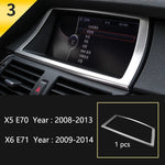 Car Styling For BMW X5 X6 E70 E71 Console Gearshift Frame Decorative Trim Strips Stai lifestyle view