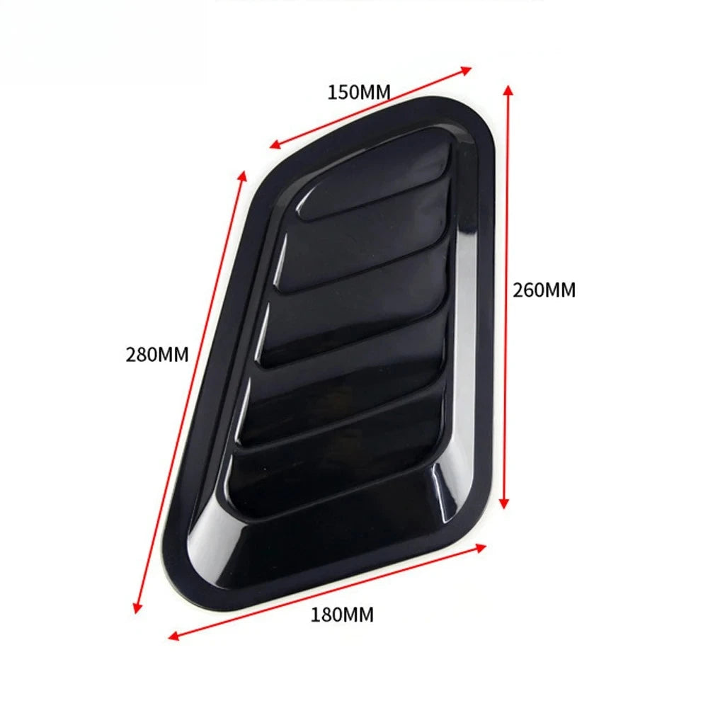 Universal Car Hood Scoop Carbon Fiber Air Intake Vent Cover 2PCS Styling Accessorie additional angle