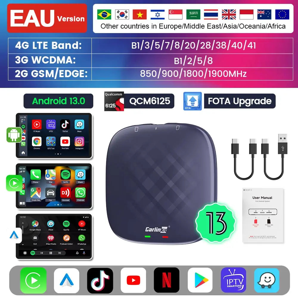 Carlinkit 5 CarPlay Mini Ai Box Wireless CarPlay Wireless Android Auto For Audi Mazda To detail view