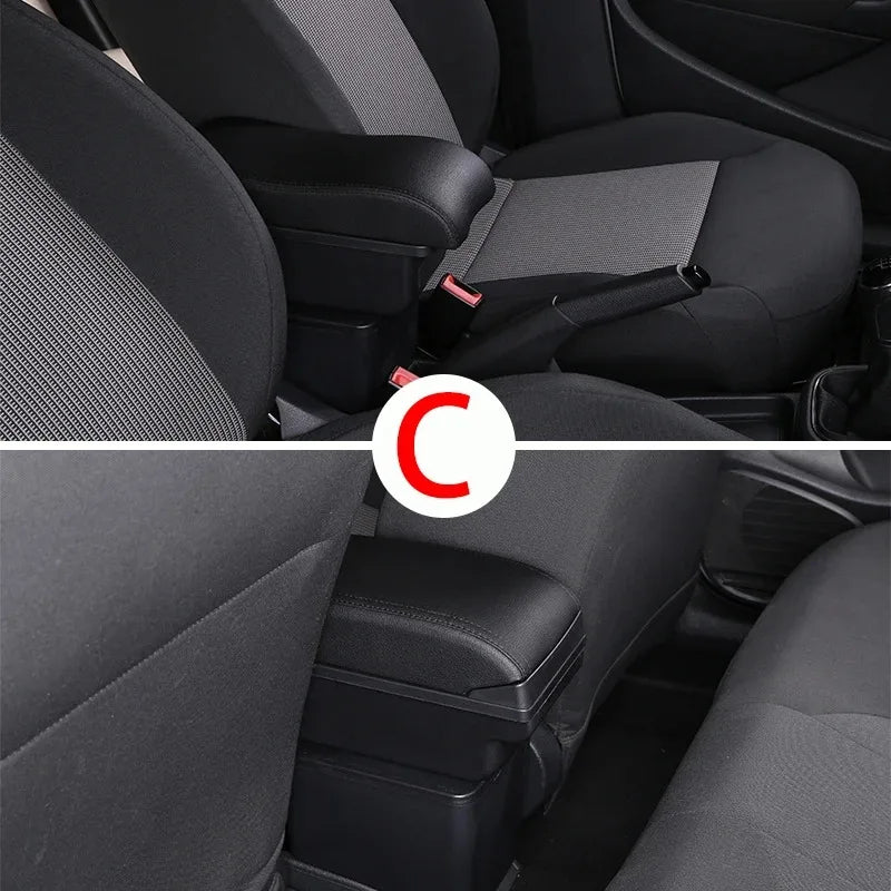 For Peugeot 207 Armrest Box Peugeot 207CC Interior Central Storage Box Pu Leather Armres detail view