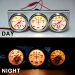 Oil Pressure Water Temp Voltmeter 3 in 1 Gauge Kit | 52mm Triple Gauge Mechanical Chr lifestyle view