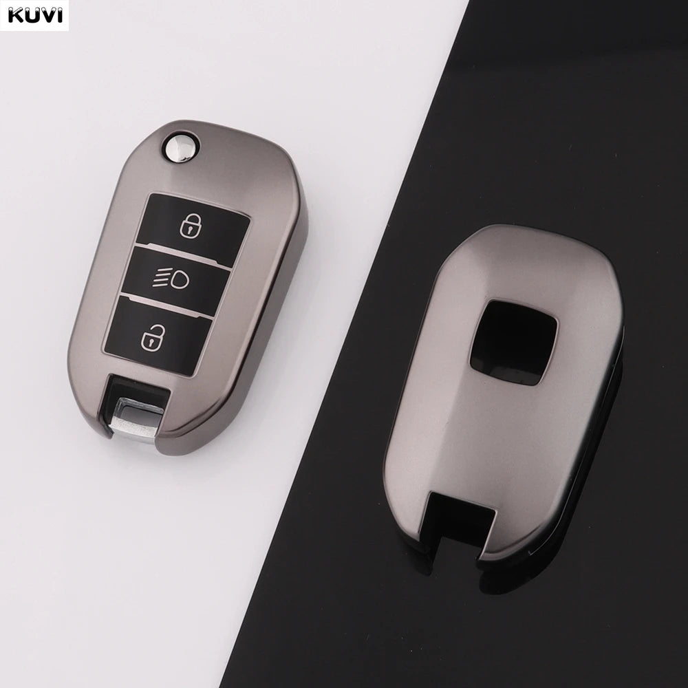 New TPU Car Flip Key Case Cover Shell For Peugeot 208 308 408 508 2008 3008 4008 5008 close-up view